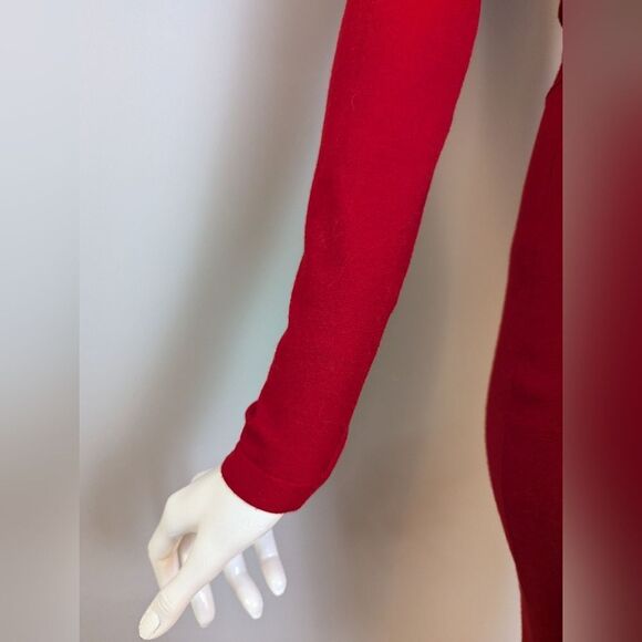 Elizabeth and James Railey Red Cutout Sheath Dress S Bodycon Long Sleeve Stretch - Picture 7 of 10